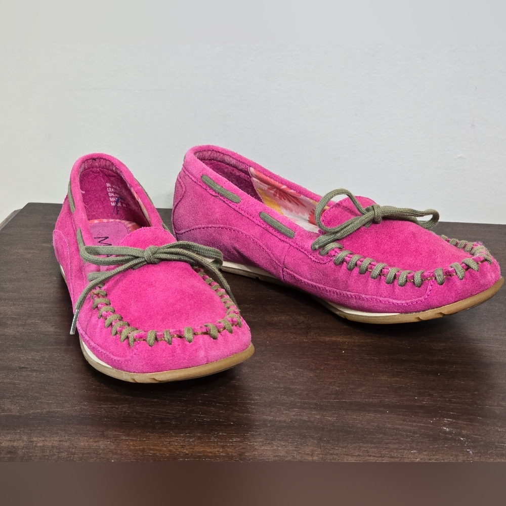 MIA Macey Suede Leather Slip-on Pink Mocassin Women's Size 8M